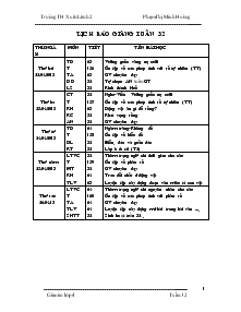 Giáo án dạy lớp 4 tuần t32