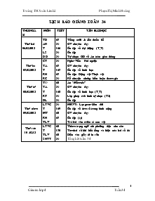 Giáo án dạy lớp 4 tuần t34