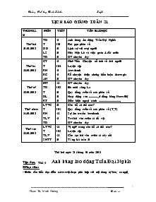 Giáo án dạy lớp 4 tuần thứ 21