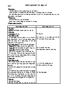 Giáo án Địa lý 4 - Bài 1 đến bài 33