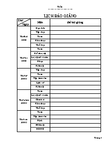 Giáo án giảng dạy các môn khối 4 - Tuần 11