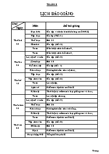 Giáo án giảng dạy các môn khối 4 - Tuần 18