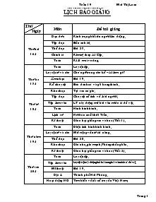 Giáo án giảng dạy các môn khối 4 - Tuần 19