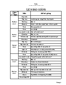 Giáo án giảng dạy các môn khối 4 - Tuần 21