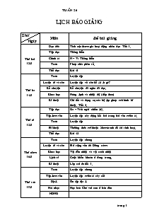 Giáo án giảng dạy các môn khối 4 - Tuần 26