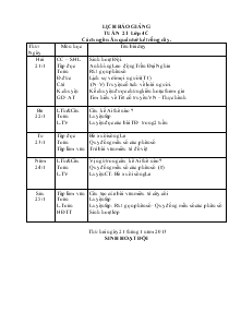 Giáo án giảng dạy các môn lớp 4 - Tuần 21