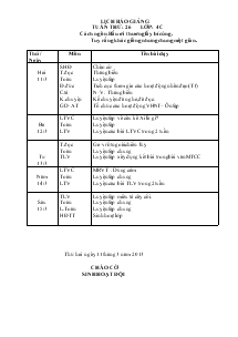 Giáo án giảng dạy các môn lớp 4 - Tuần 26