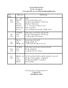 Giáo án giảng dạy các môn lớp 4 - Tuần 32