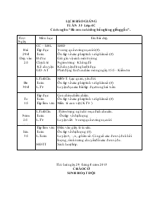 Giáo án giảng dạy các môn lớp 4 - Tuần 33