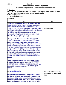 Giáo án giảng dạy lớp 4 môn Lịch sử - Tiết 4: Truyện kể về dương tự minh danh nhân lịch sử đất thái nguyên thế kỉ xii