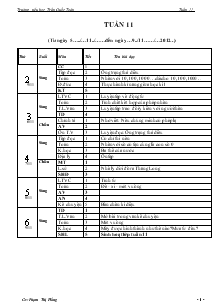 Giáo án giảng dạy lớp 4 - Trường T.H Trần Quốc Toản - Tuần 11