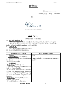 Giáo án giảng dạy lớp 4 - Trường T.H Trần Quốc Toản - Tuần 15