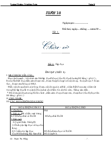 Giáo án giảng dạy lớp 4 - Trường T.H Trần Quốc Toản - Tuần 18
