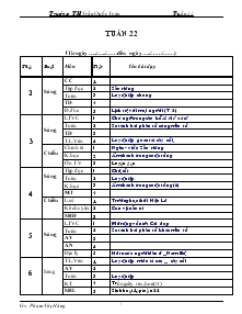 Giáo án giảng dạy lớp 4 - Trường T.H Trần Quốc Toản - Tuần 22