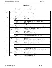 Giáo án giảng dạy lớp 4 - Trường T.H Trần Quốc Toản - Tuần 24