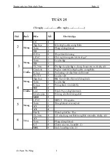 Giáo án giảng dạy lớp 4 - Trường T.H Trần Quốc Toản - Tuần 25