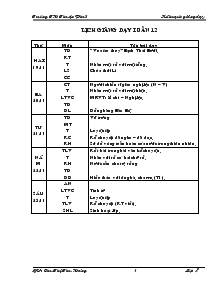 Giáo án giảng dạy tuần 12 lớp 4