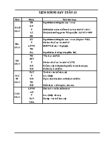 Giáo án giảng dạy tuần 13 lớp 4