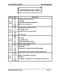 Giáo án giảng dạy tuần 6 lớp 4