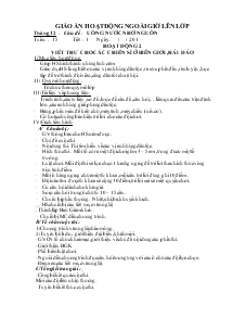 Giáo án hoạt động ngoài giờ lên lớp - Chủ đề: Uống nước nhớ nguồn