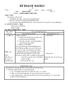 Giáo án Khoa học 4 bài 13: Phòng bệnh béo phì