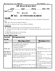 Giáo án Khoa học 4 bài 16: Ăn uống bị bệnh