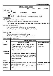 Giáo án Khoa học 4 bài 27, 28