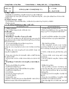 Giáo án Khoa học 4 - Nguyễn Hữu Sáu - Trường Tiểu học Số 1 Duy Phước - Tuần 26