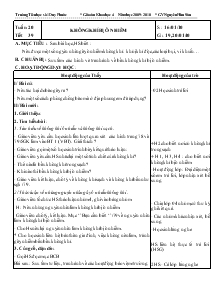 Giáo án Khoa học 4 - Nguyễn Hữu Sáu - Trường Tiểu học Số 1 Duy Phước - Tuần 20