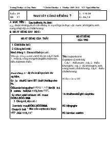 Giáo án Khoa học 4 - Nguyễn Hữu Sáu - Trường Tiểu học Số 1 Duy Phước - Tuần 29