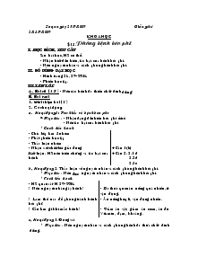 Giáo án Khoa học 4: Phòng bệnh béo phì