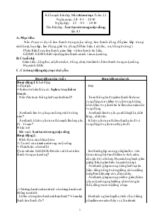 Giáo án Khoa học 4 tiết 44: Âm thanh trong cuộc sống