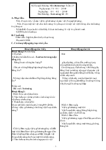 Giáo án Khoa học 4 tiết 46: Ánh sáng