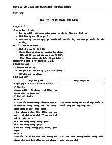 Giáo án Khoa học 4 - Trường tiểu học Vĩnh nguyên 1 - Tuần 19