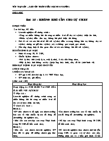 Giáo án Khoa học 4 - Trường tiểu học Vĩnh nguyên 1 - Tuần 19