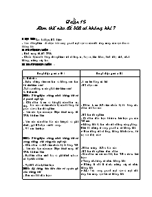 Giáo án Khoa học 4 tuần 15, 16, 17