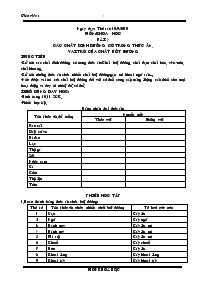 Giáo án Khoa học 5 tuần 3 đến 6