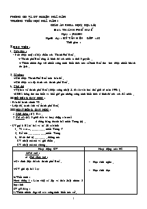 Giáo án khoa học (địa lý) bài: thành phố Huế