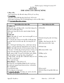 Giáo án Khoa học khối 4 tuần 24 đến 26