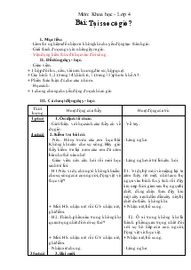 Giáo án Khoa học - Lớp 4 Bài: Tại sao có gió?