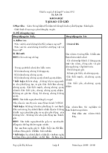 Giáo án Khoa học lớp 4 tuần 19 đến 23