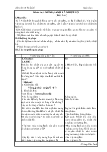 Giáo án Khoa học lớp 4 tuần thứ 26