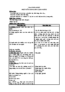 Giáo án Khoa học: Một số cách làm sạch nước