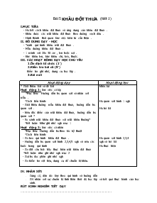 Giáo án Kỹ thuật 4 - Bài 5: Khâu đột thưa (tiết 1)