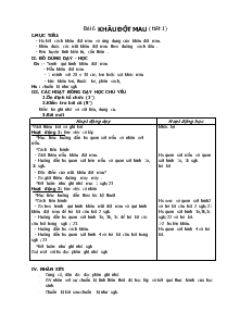 Giáo án Kỹ thuật 4 - Bài 6: Khâu đột mau (tiết 1)