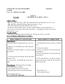 Giáo án Kỹ thuật 4 tuần 25, 26, 27