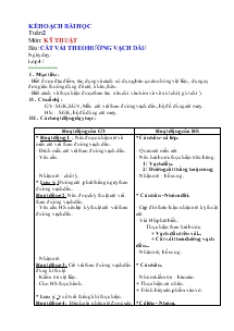 Giáo án Kỹ thuật - Lớp 4 - Tuần 2