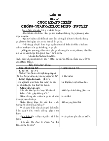 Giáo án Lịch sử 4: Cuộc kháng chiến chống quân xâm lược Mông - Nguyên