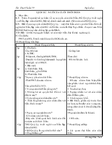 Giáo án Lịch sử, Địa lý - Tuần 19