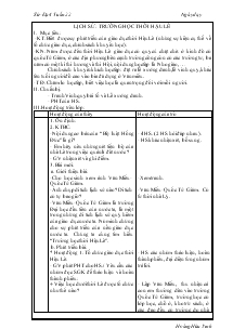 Giáo án Lịch sử, Địa lý - Tuần 22